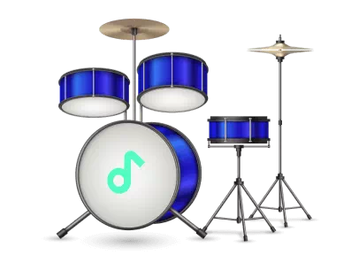 drums with melody logo