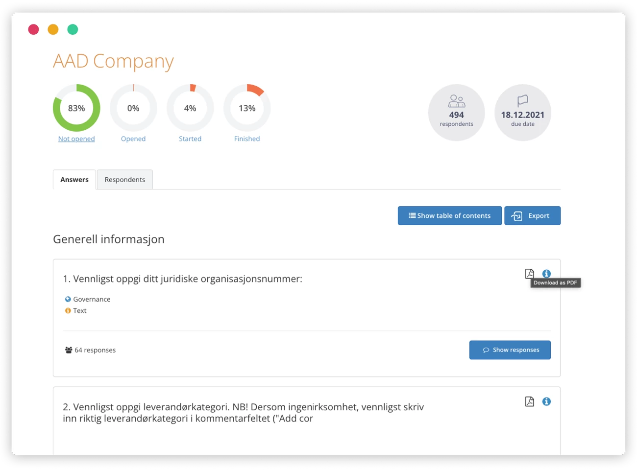 Advanced reporting capabilities