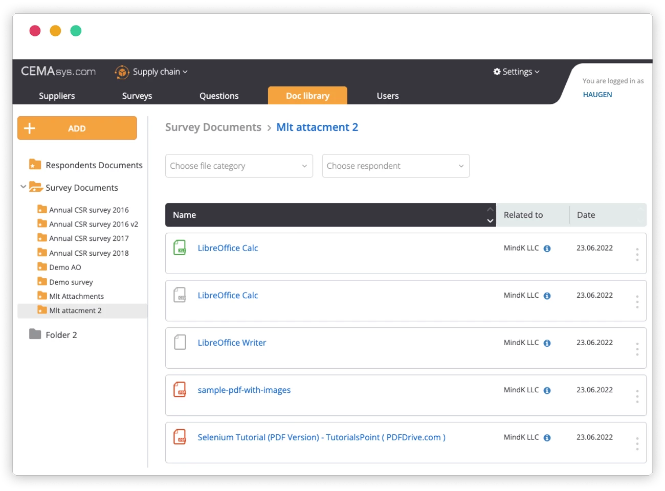 Secure document management library