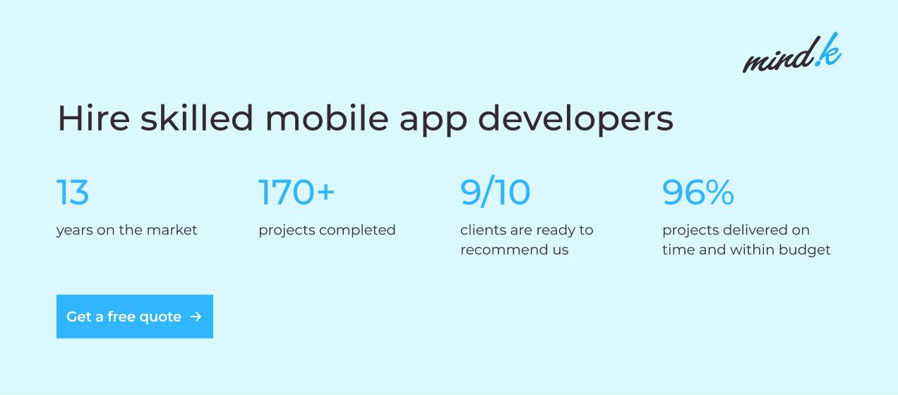 let's hire mobile app developers with MindK