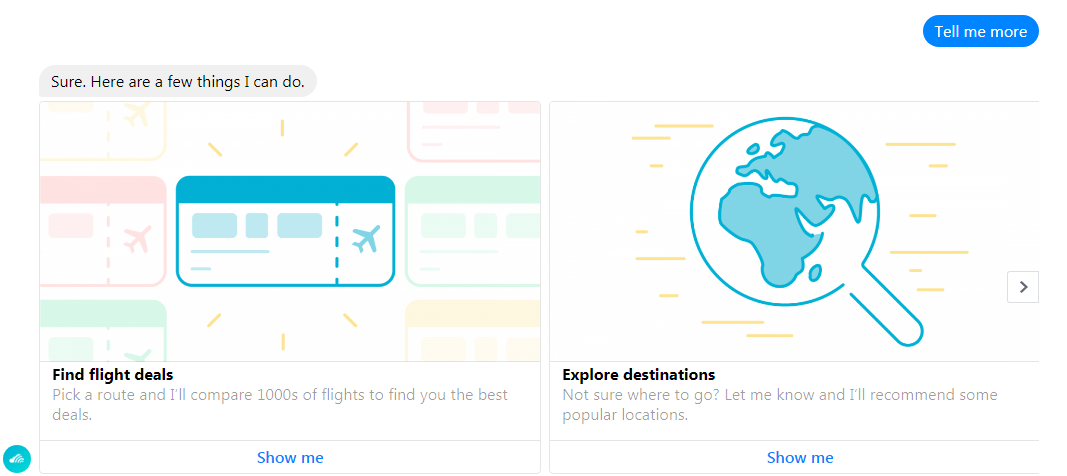 trying out a Skyscanner feature