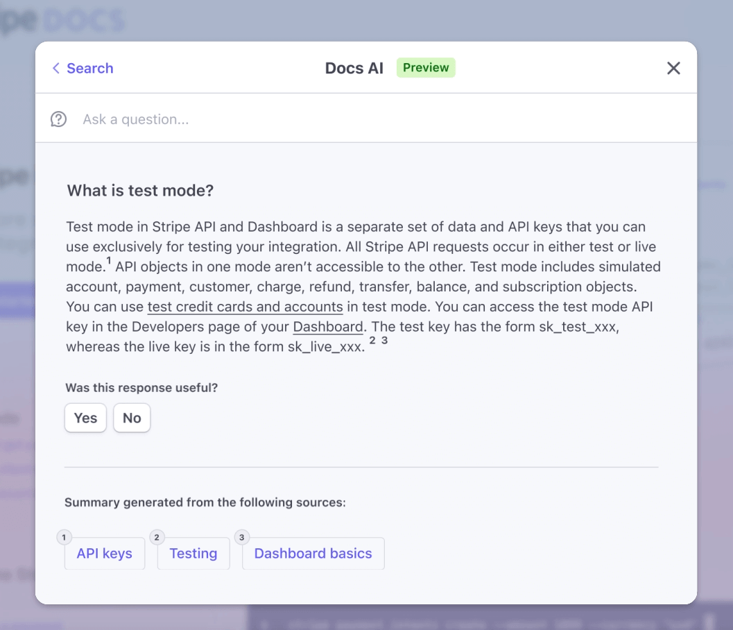 Stripe OpenAI integration allows interactive developer docs