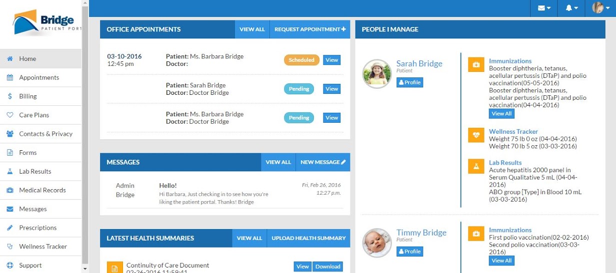 bridge patient portal