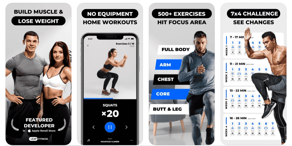home workout app idea