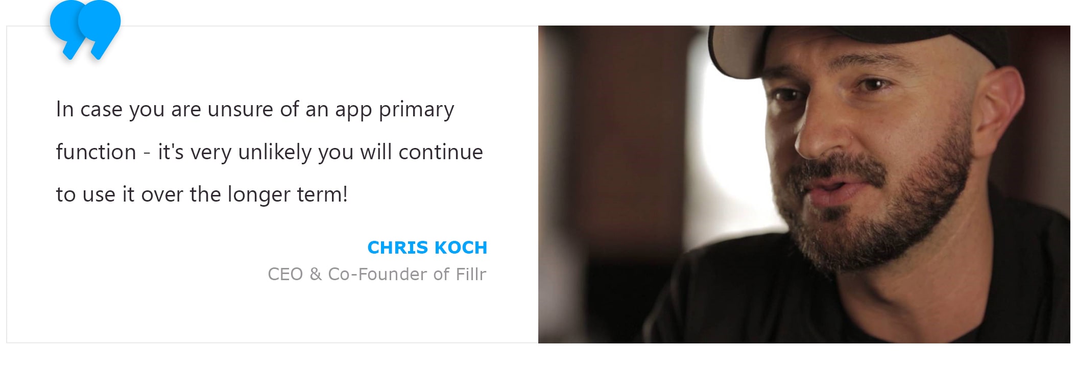 Chris Koch on Fillr's primary function