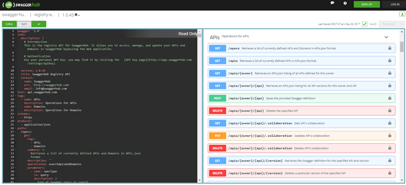 SwaggerHub UI Example