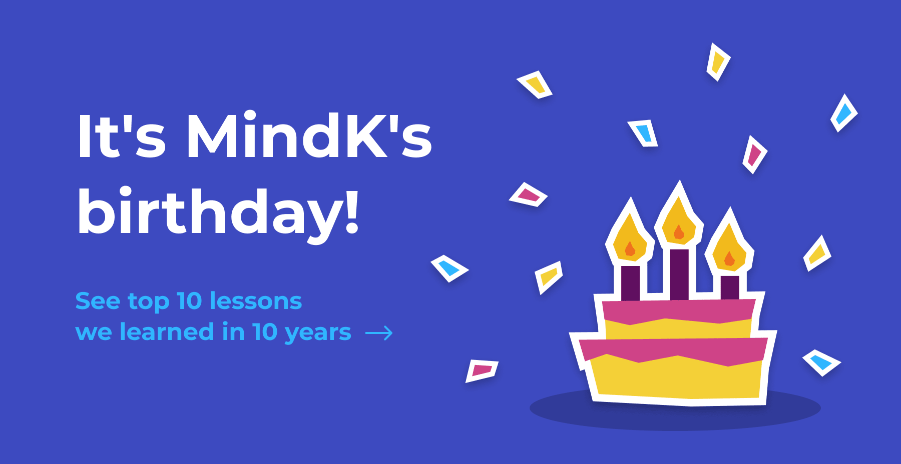 Link to MindK 10 years webpage