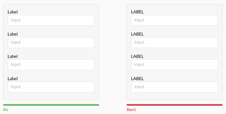 web forms avoid caps