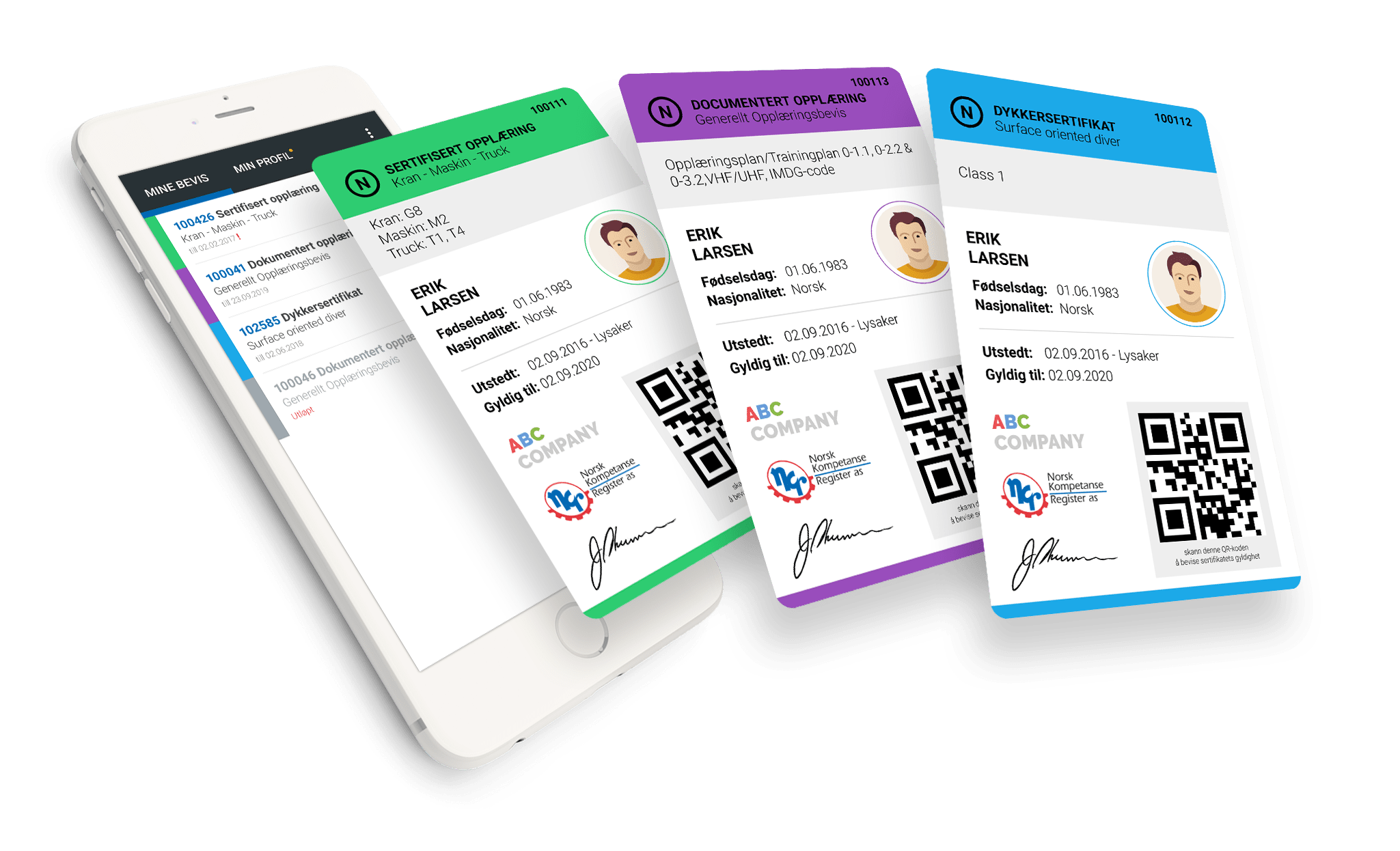 competency cards in the NKR app 