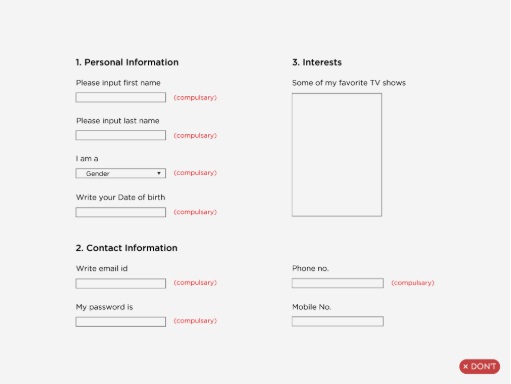 web forms UI multiple columns