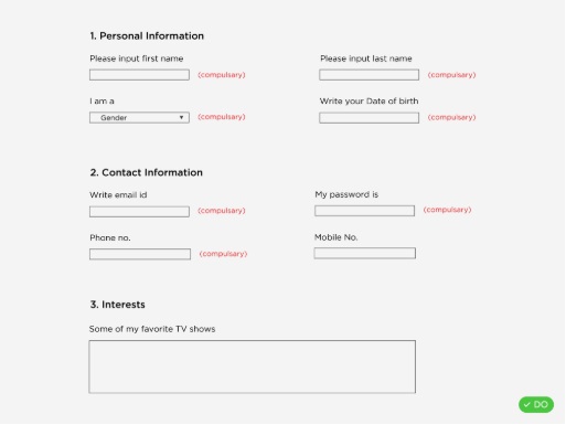 web forms UI multiple columns