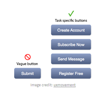 web forms button text
