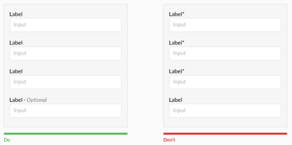 web forms optional fields