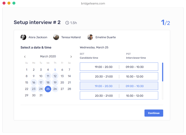 interview scheduling