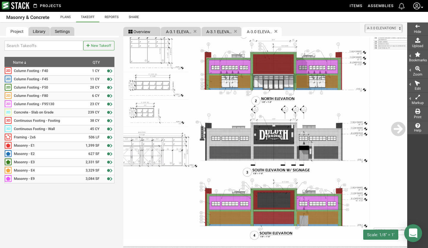 take-off estimating tool