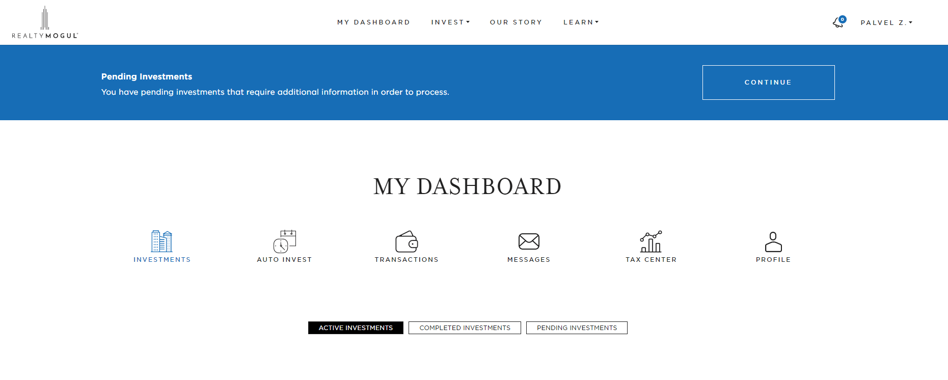 reltymogul dashboard