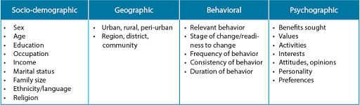 types of audience segmentation