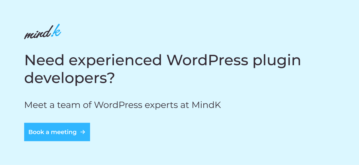 WordPress plugin development CTA