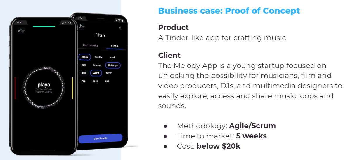 Melody proof of concept app case study