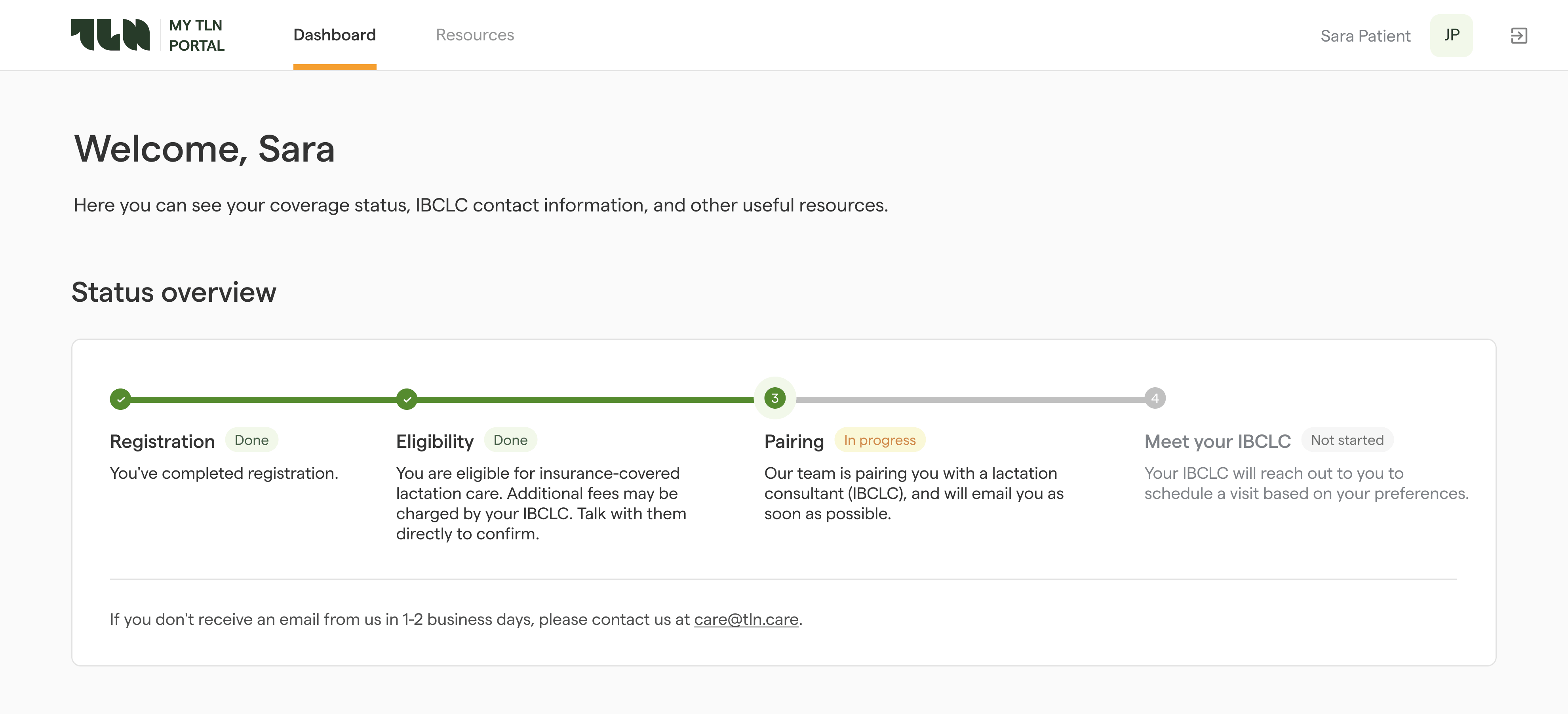 Automated eligibility check in a custom EHR solution for lactation consultants