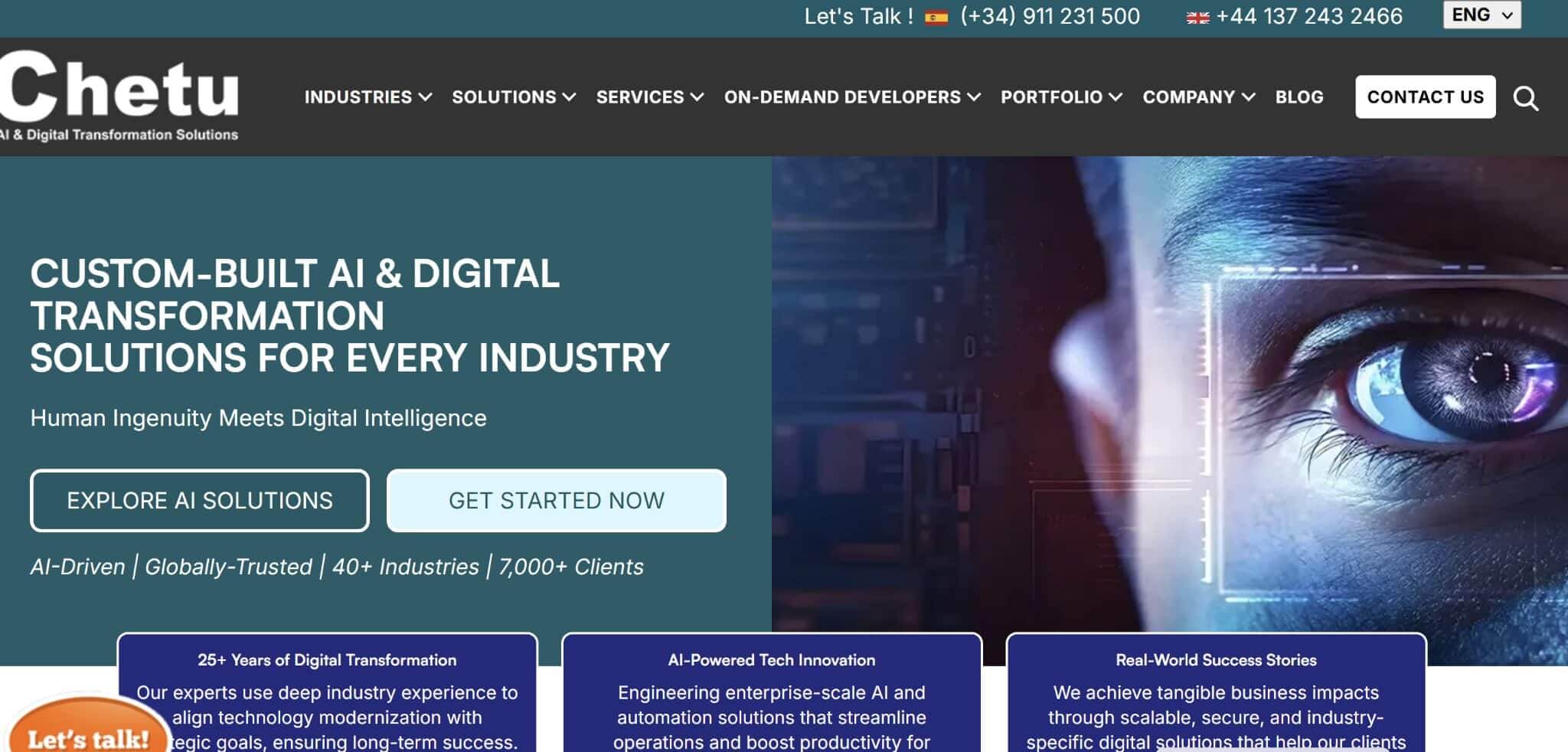 Chetu landing page