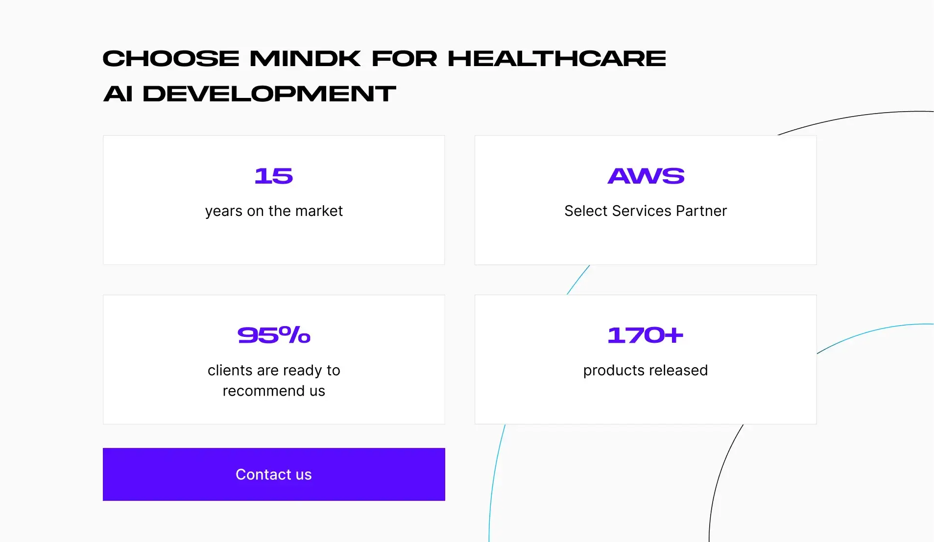 Choose MindK for healthcare AI development banner
