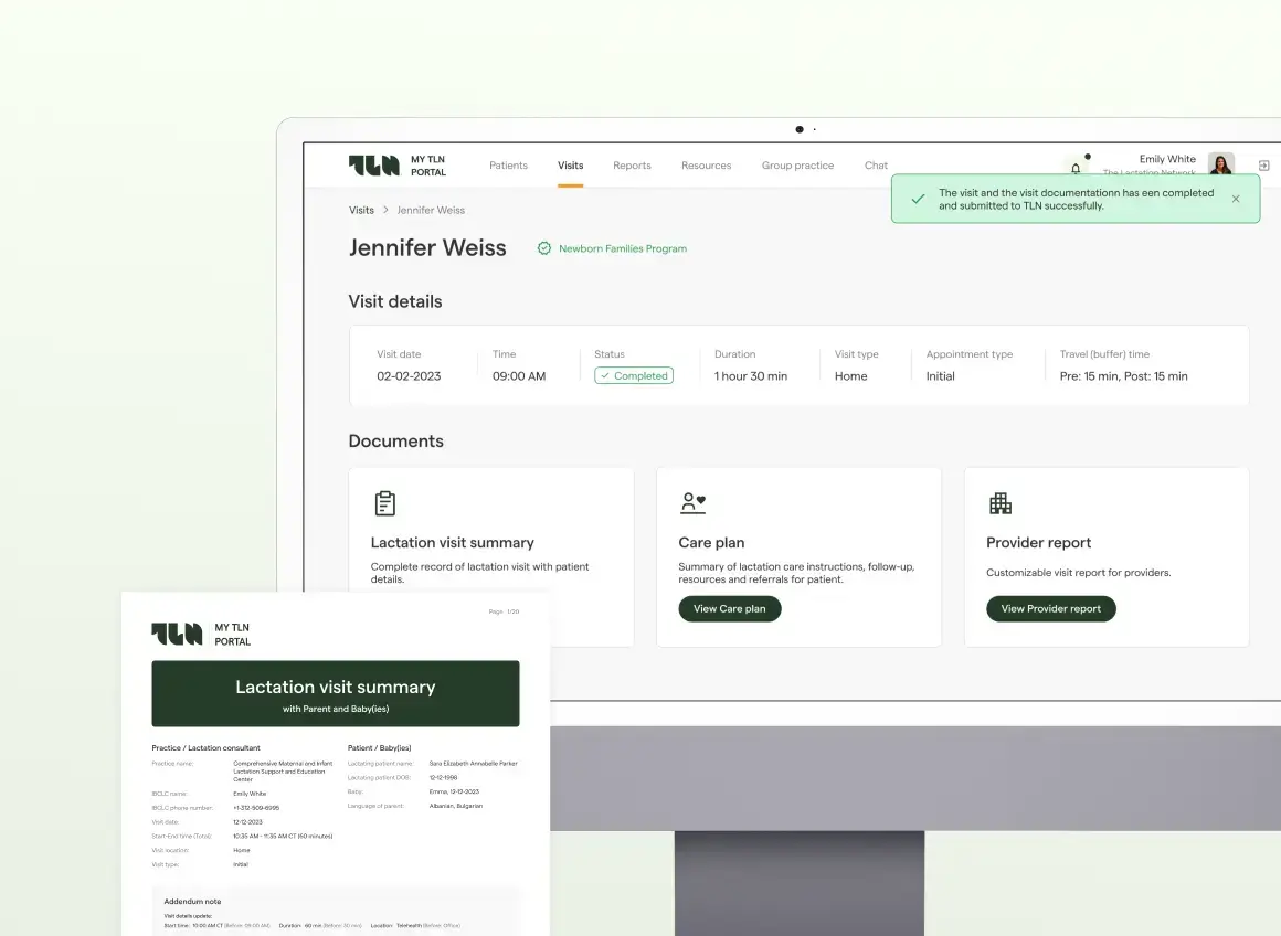 Cloud-native EMR tailored for certified lactation consultants
