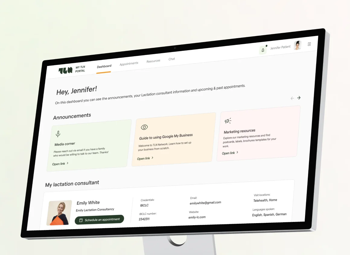 Cloud-native EMR tailored for certified lactation consultants