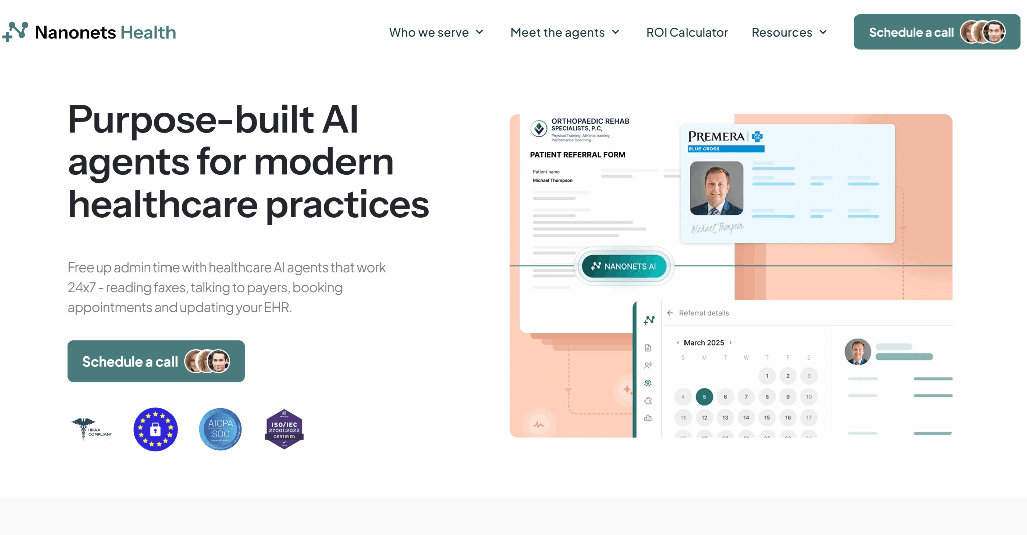 nanonets health homepage