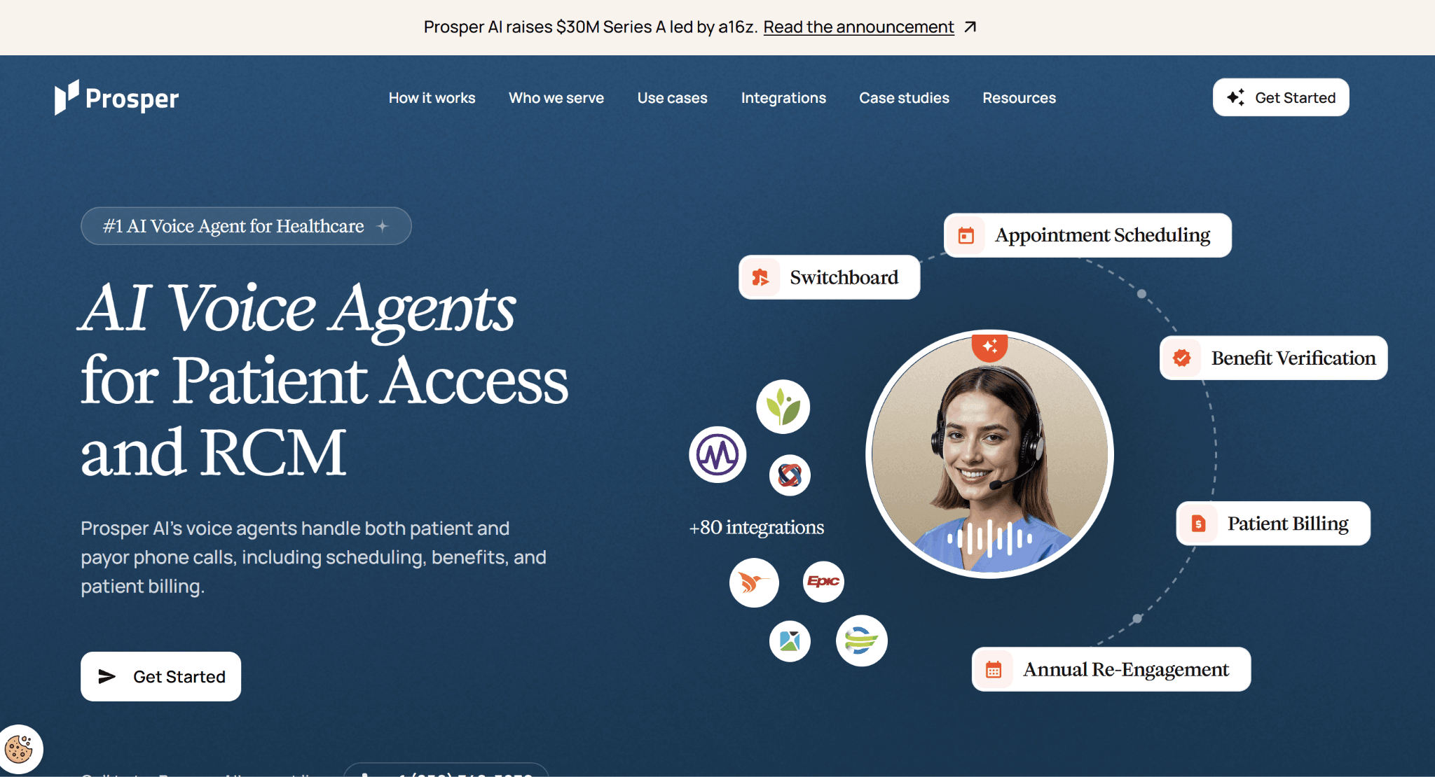 prosper AI homepage