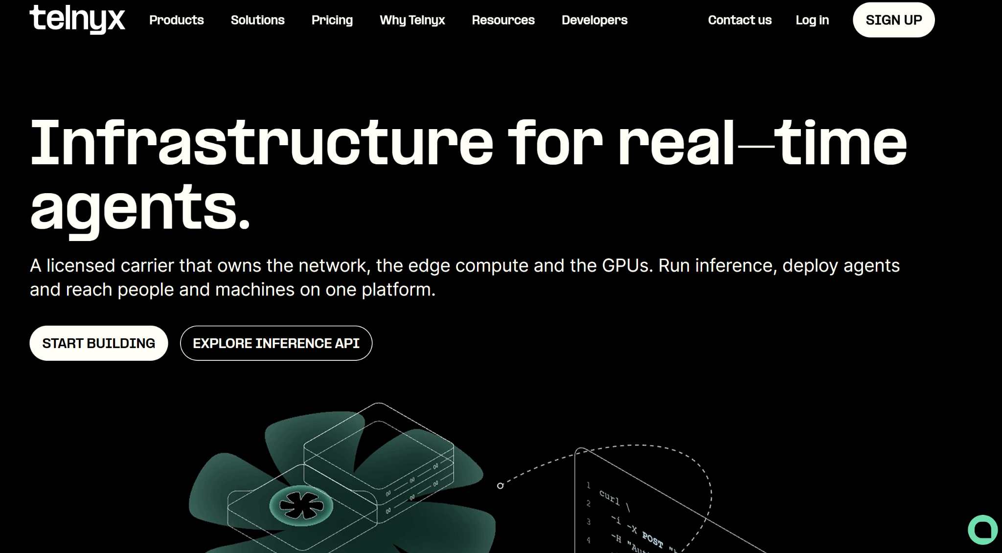 Telnyx homepage