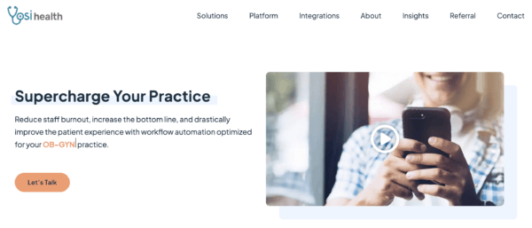 Yosi Health – Pre-Arrival Intake for Specialty Care