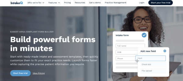 IntakeQ – HIPAA Forms for Small Practices
